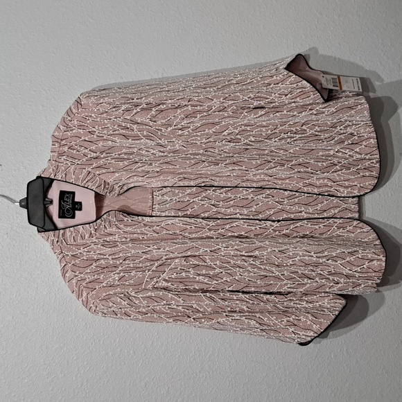 Alex Evenings Plus Size 3/4 Sleeve Printed Twinset - Picture 6 of 14